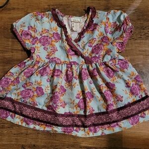 Matilda Jane Top Secret Fields Floral top Spring Summer Size 8